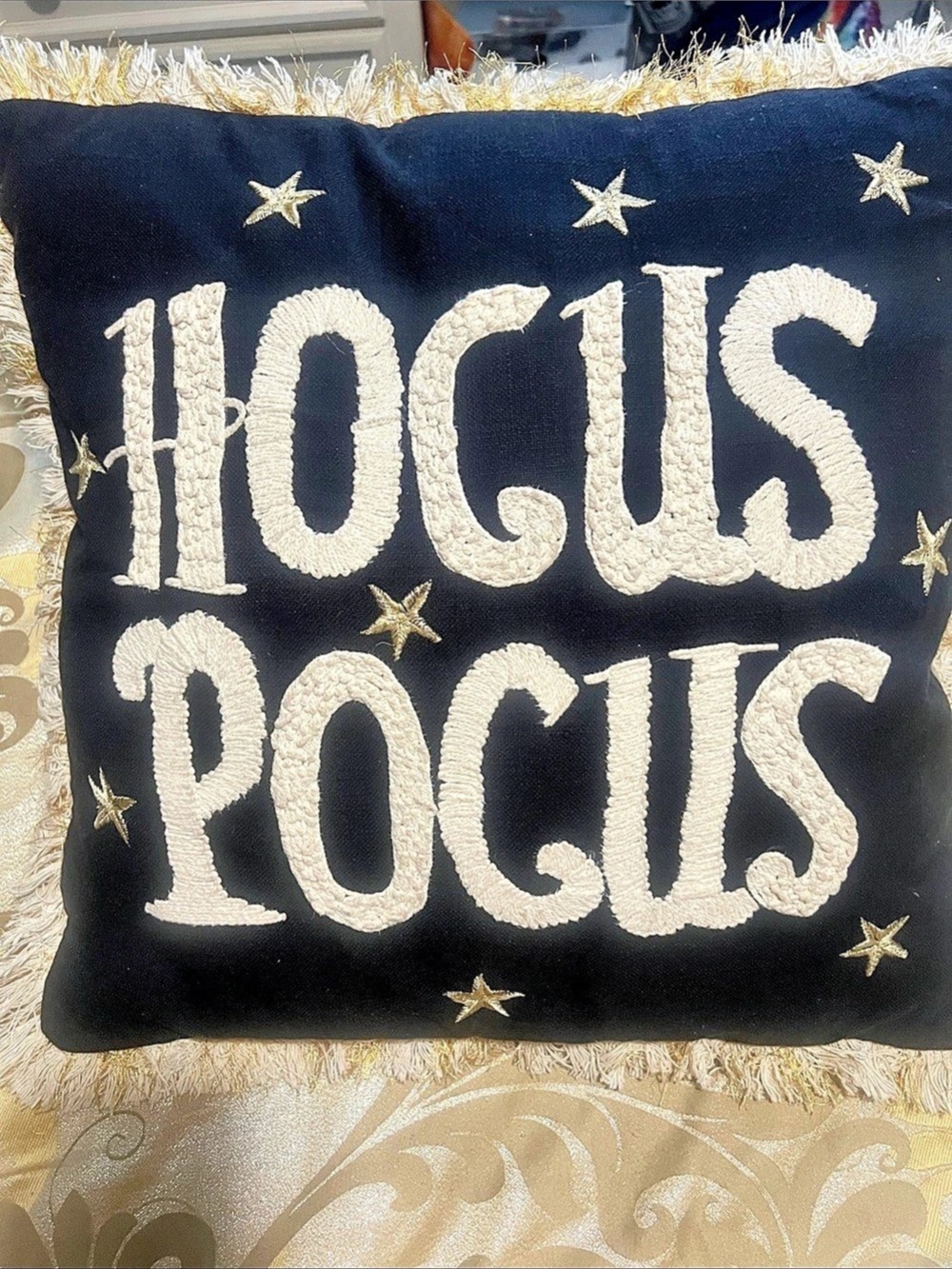 🌒Hocus Pocus Textured Halloween Throw Pillow